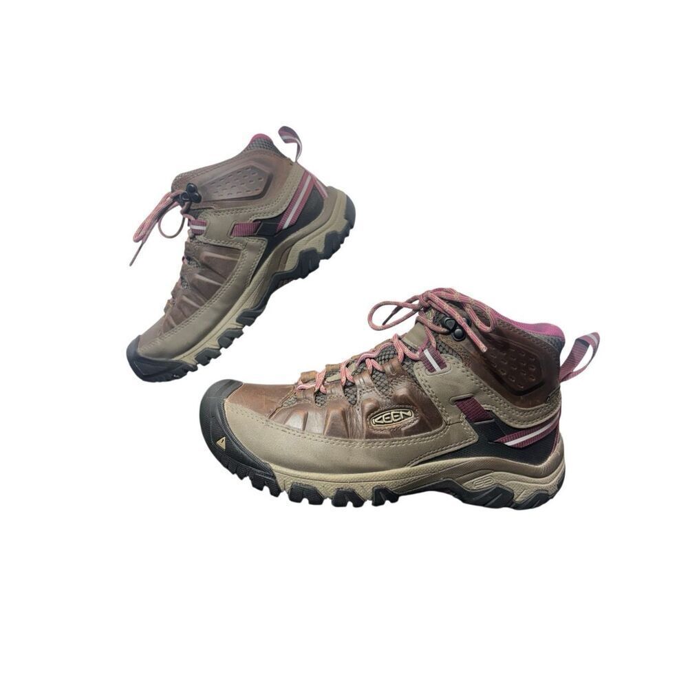 Keen Women’s Waterproof Hiking Boots Brown Pink – Size 9 - Picture 9 of 14